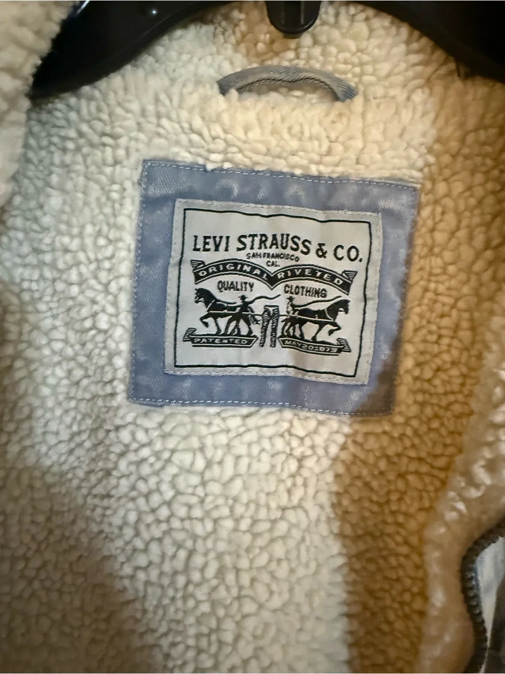 Levi’s Light Acid Wash Sherpa Lined Denim Trucker Jacket